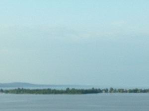 Crossing from Wisconsin into Minnesota with a view of Lake Superior